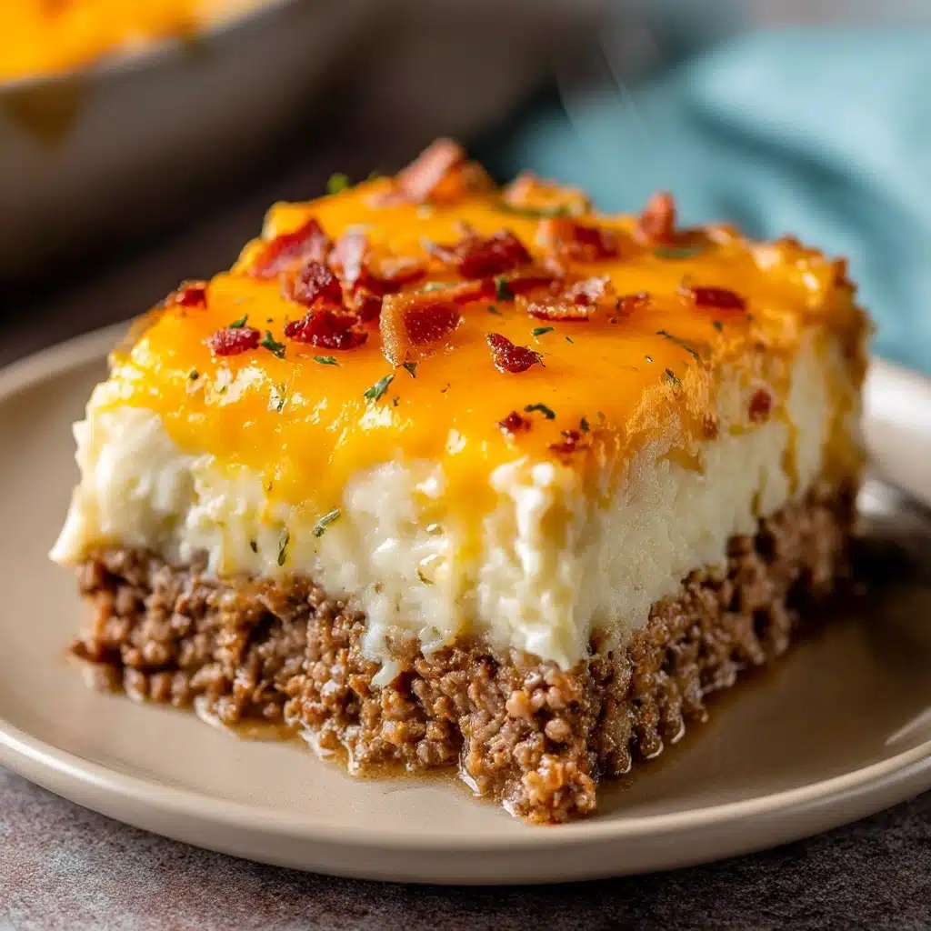 Meatloaf with Mashed Potatoes and Cheese Recipe - Recipe Image