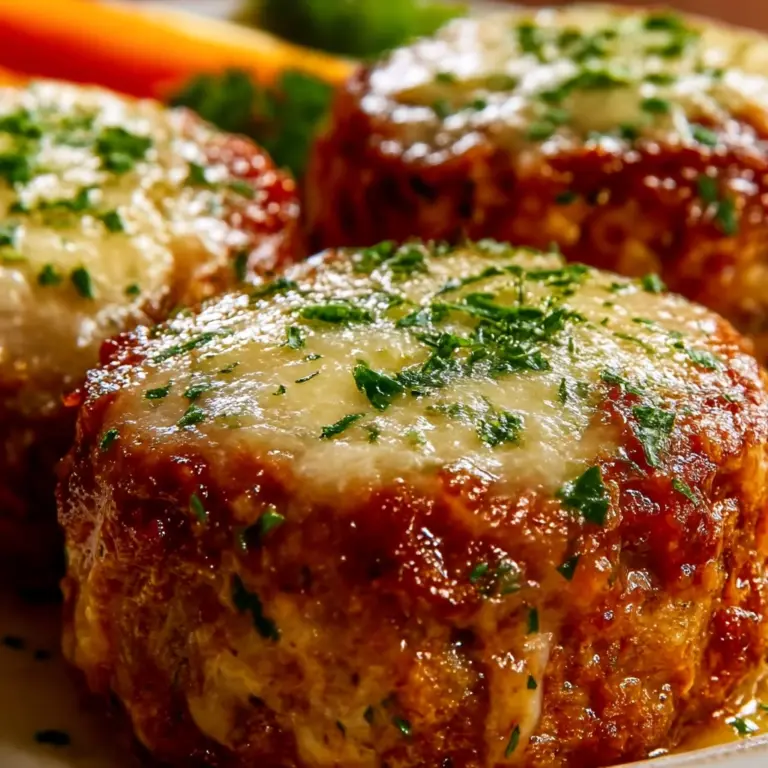 Garlic Parmesan Chicken Meatloaves Recipe