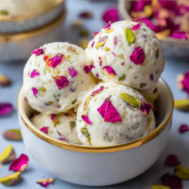 Rose Pistachio Ice Cream Recipe