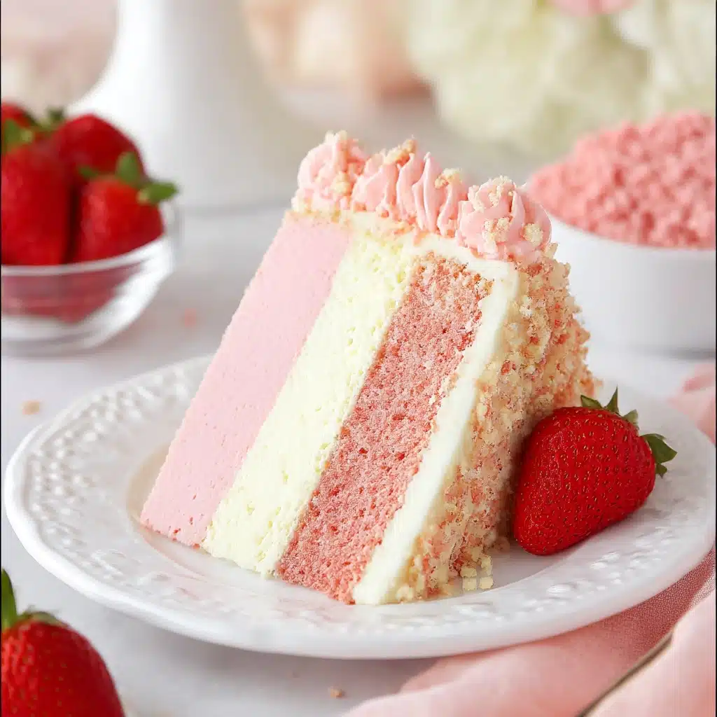 Strawberry Crunch Ice Cream Cake Recipe