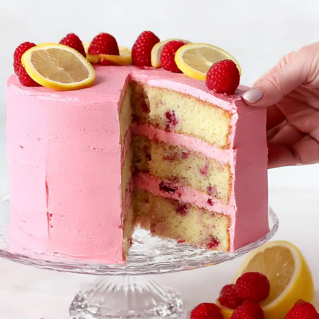 Lemon Raspberry Layer Cake Recipe - Recipe Image