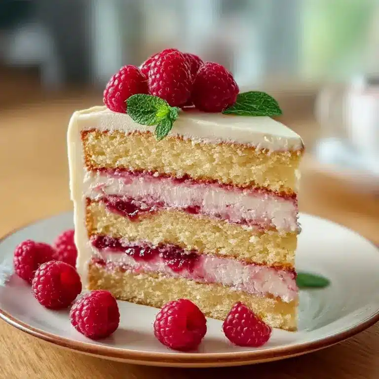 Vanilla Layer Cake with Raspberry Jam Recipe
