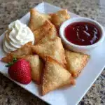 Deep-Fried Strawberry Cheesecake Stuffed Wonton Bites Recipe