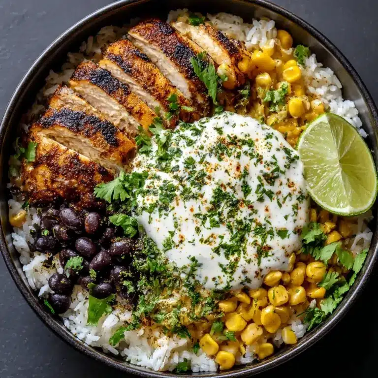 Mexican Street Corn Chicken Rice Bowl Recipe
