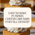 No Bake Pumpkin Cheesecake Bars Recipe
