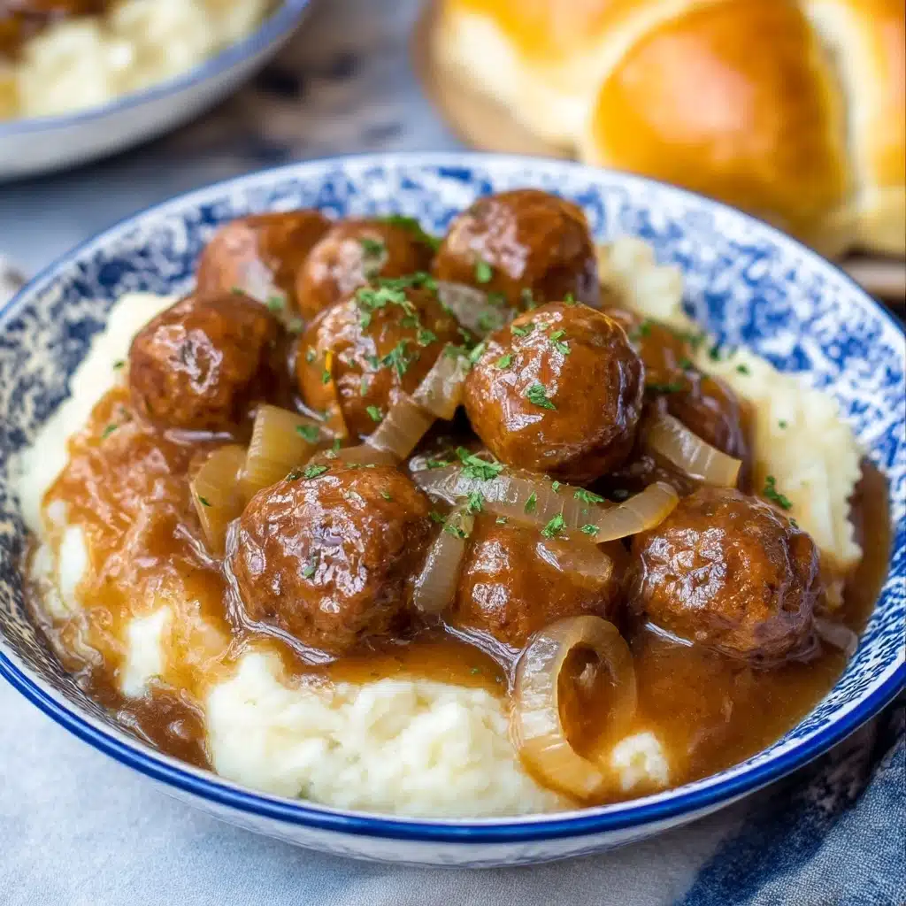 Slow Cooker Salisbury Steak Meatballs Recipe - Recipe Image