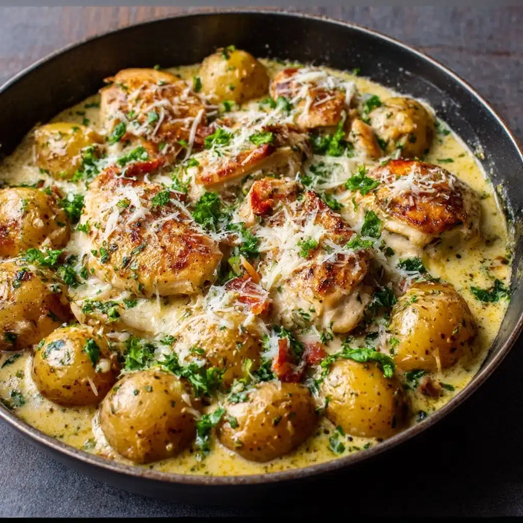 Garlic Parmesan Chicken and Potatoes Recipe - Recipe Image