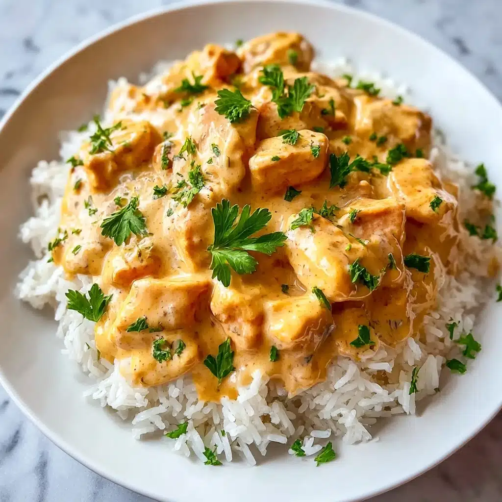 Creamy Smothered Chicken and Rice Recipe - Recipe Image