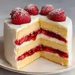 Vanilla Cake with Strawberry Filling Recipe