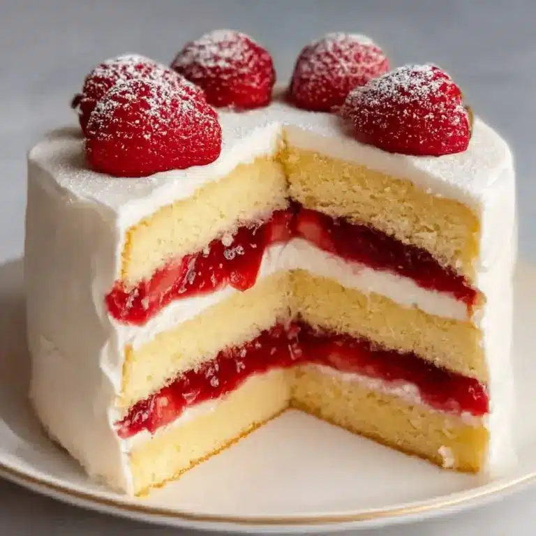 Vanilla Cake with Strawberry Filling Recipe