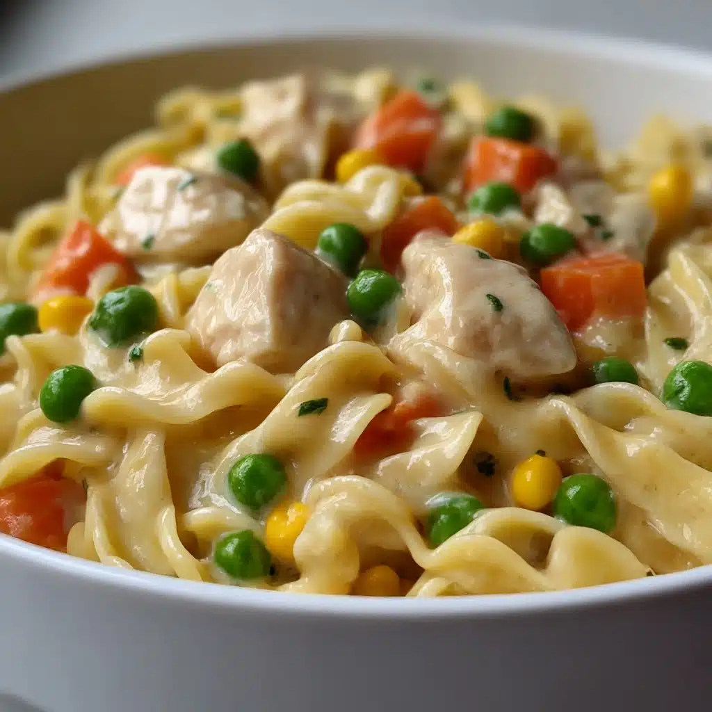 Quick Chicken Pot Pie Pasta Recipe - Recipe Image