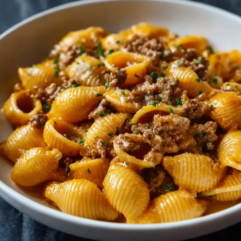 Creamy Beef and Shells Recipe