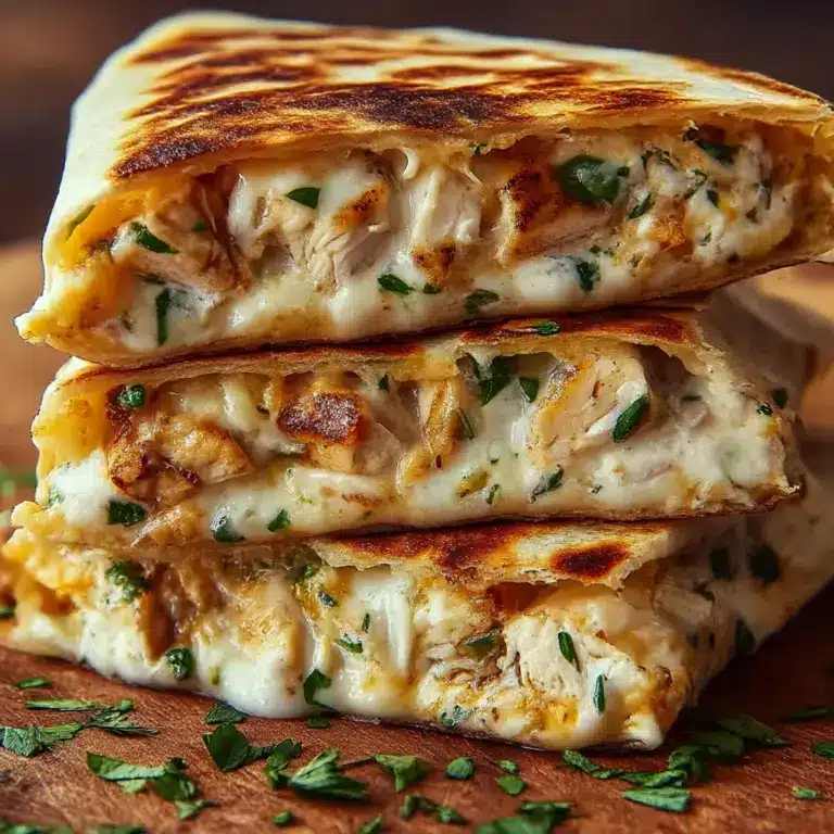 Melt-in-Your-Mouth Ooey-Gooey Cheesy Garlic Chicken Wraps Recipe