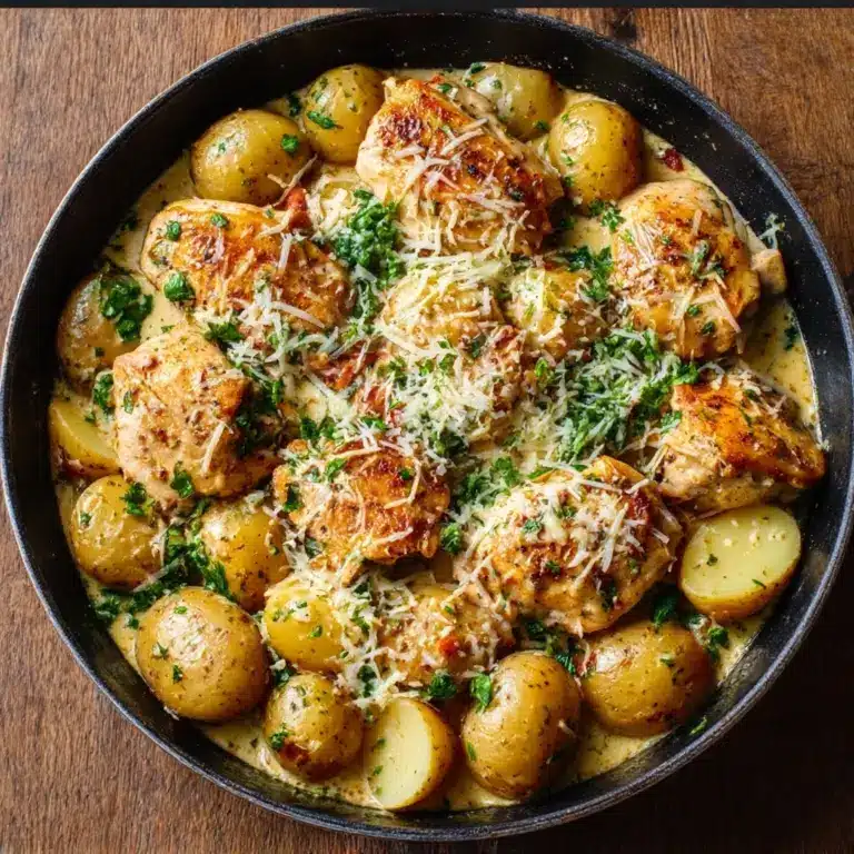 Garlic Parmesan Chicken and Potatoes Recipe