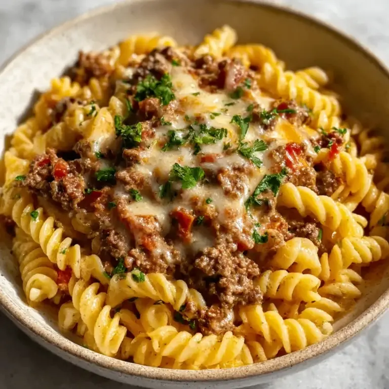 Loaded Cheeseburger Alfredo Pasta Recipe