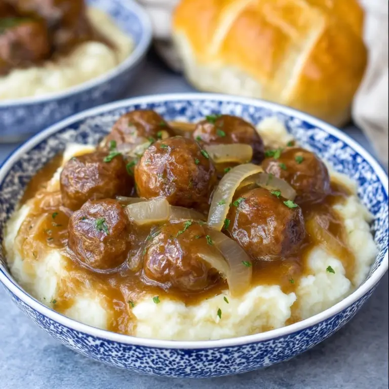 Slow Cooker Salisbury Steak Meatballs Recipe