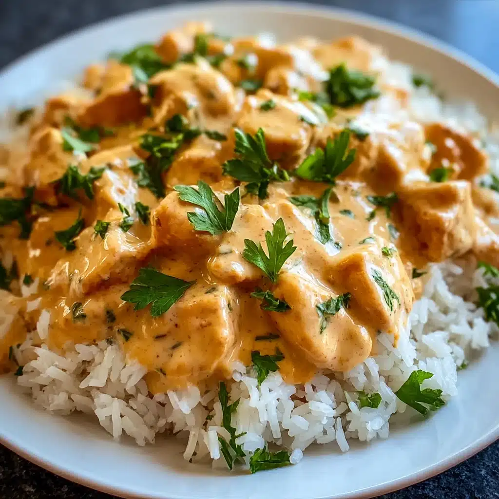 Creamy Smothered Chicken and Rice Recipe - Recipe Image
