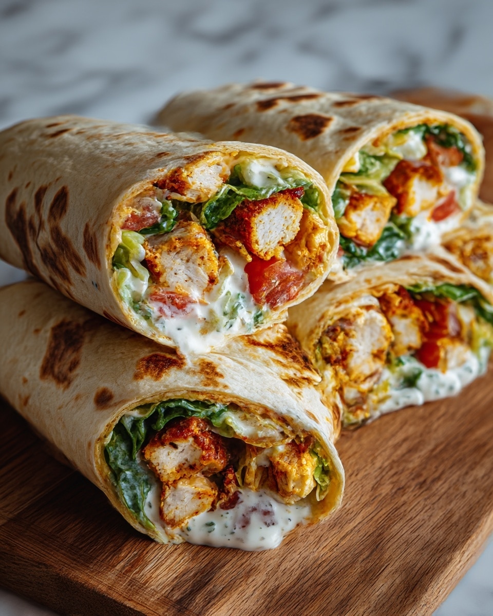 Crispy Air Fryer Chicken & Mozzarella Wraps Recipe