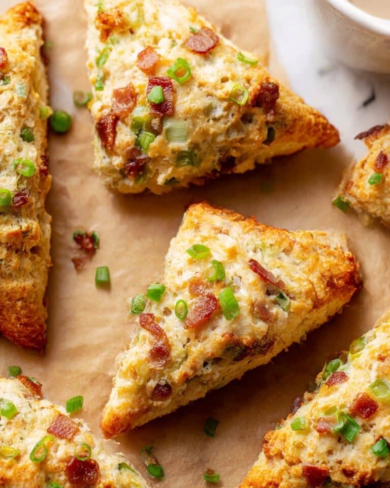 Savory Bacon, Cheddar, & Scallion Scones Recipe