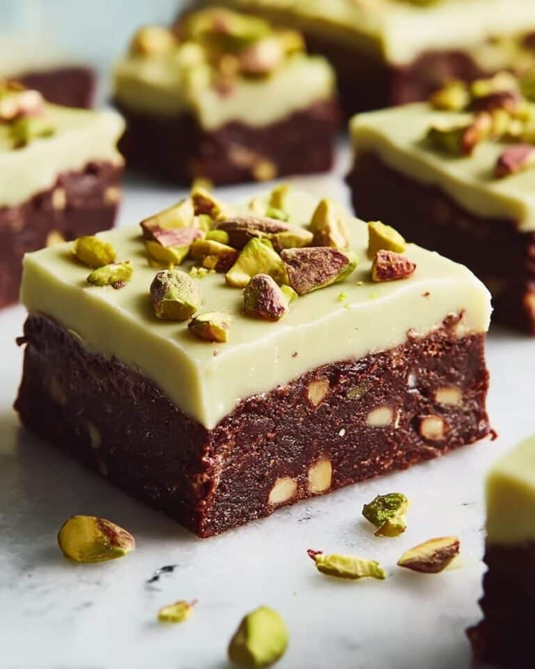 Pistachio Brownies with Pistachio Ganache Recipe