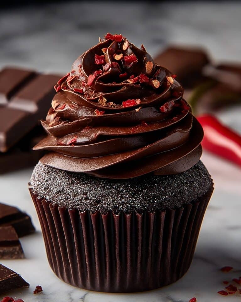 Triple Chocolate Chili Cupcakes Recipe