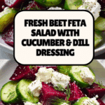 Vibrant Beet Feta Salad with Cucumber and Dill Recipe