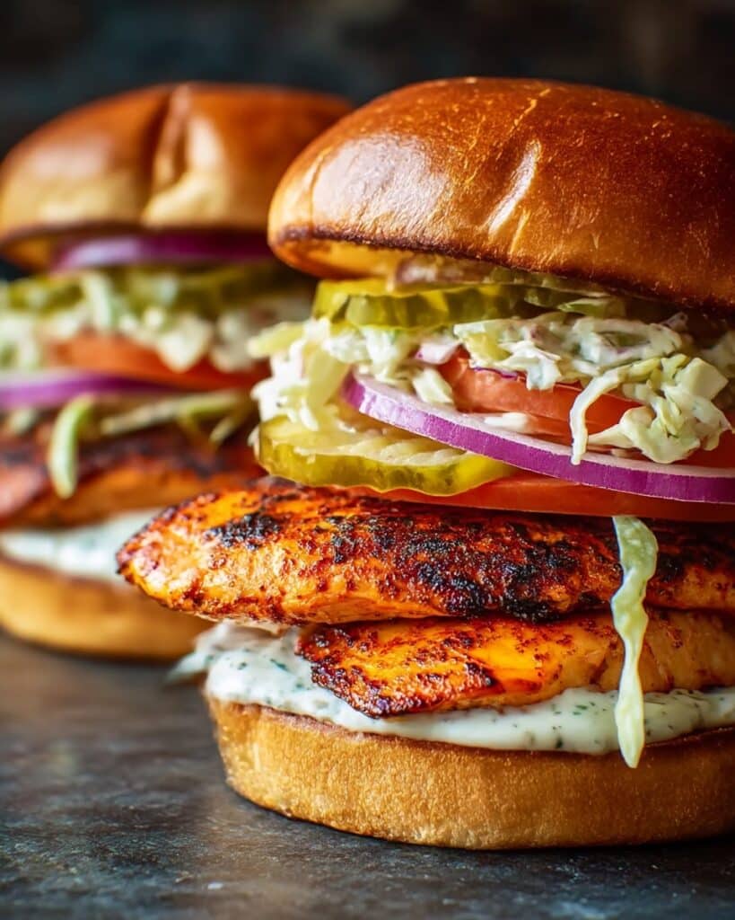 Grilled Buffalo Chicken Sandwiches Recipe