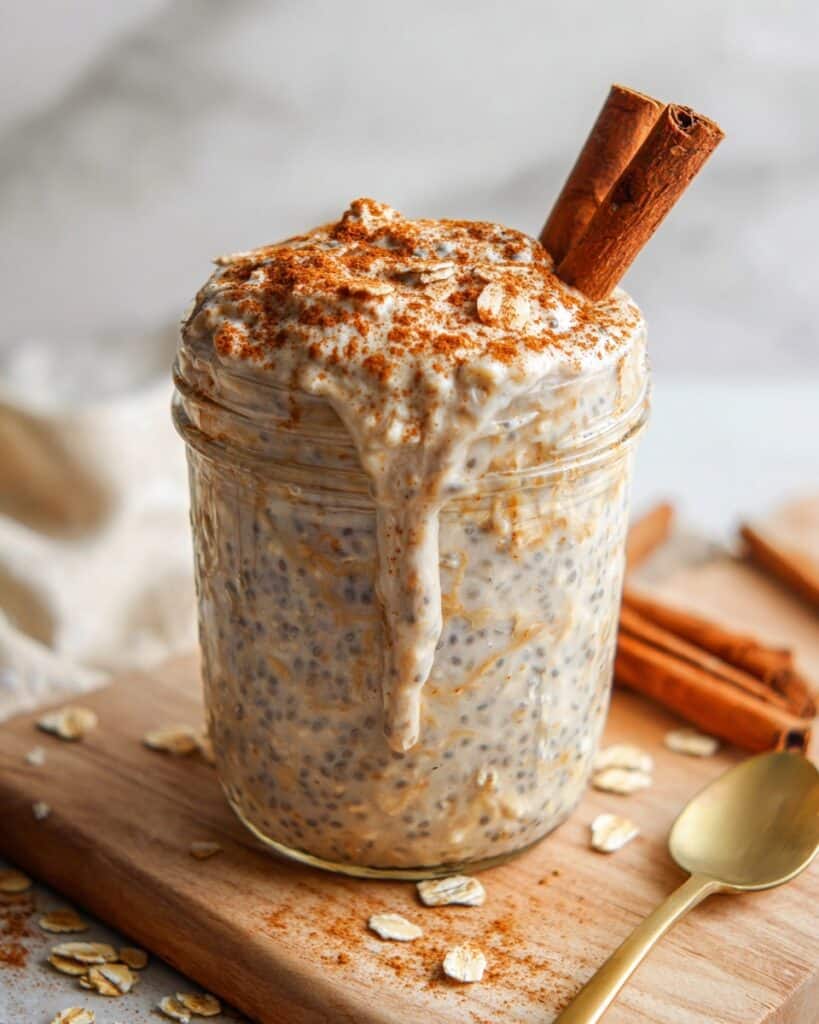 Cinnamon Roll Overnight Oats Recipe