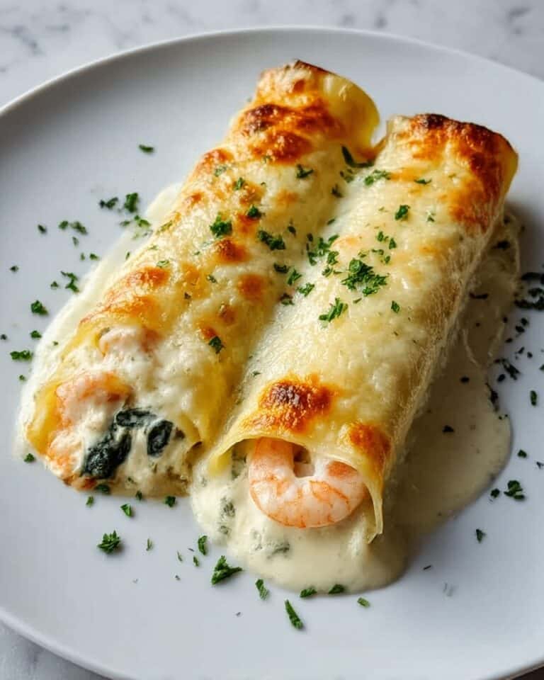 Seafood Alfredo Lasagna Roll-Ups Recipe