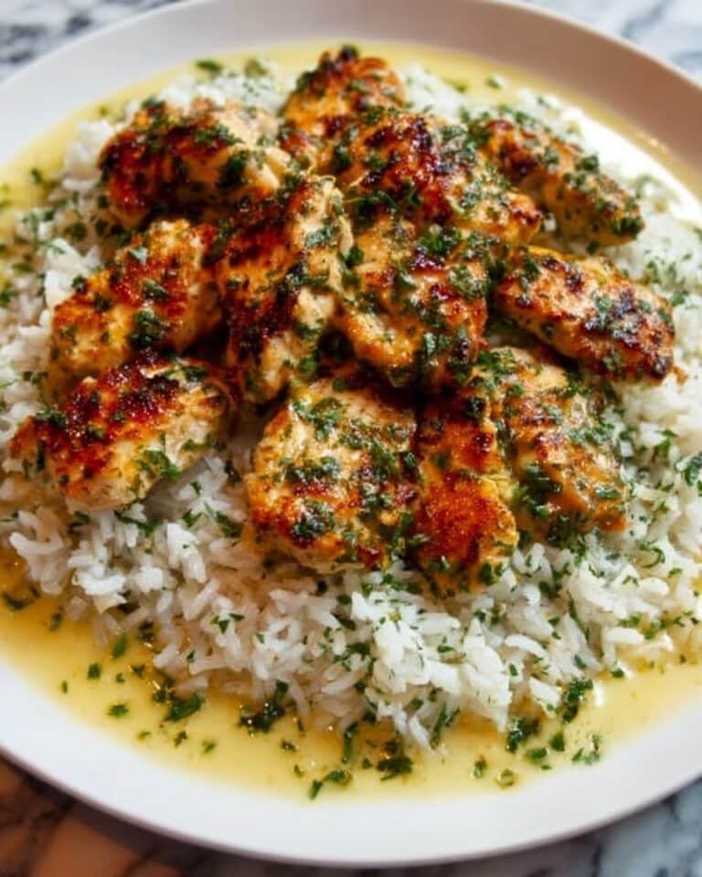 Chicken Scampi with Creamy Garlic Parmesan Rice Recipe
