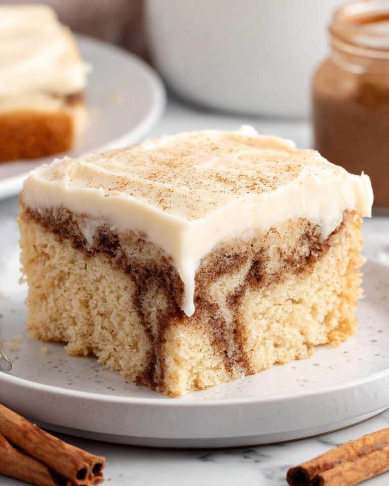 Cinnamon Roll Poke Cake Recipe
