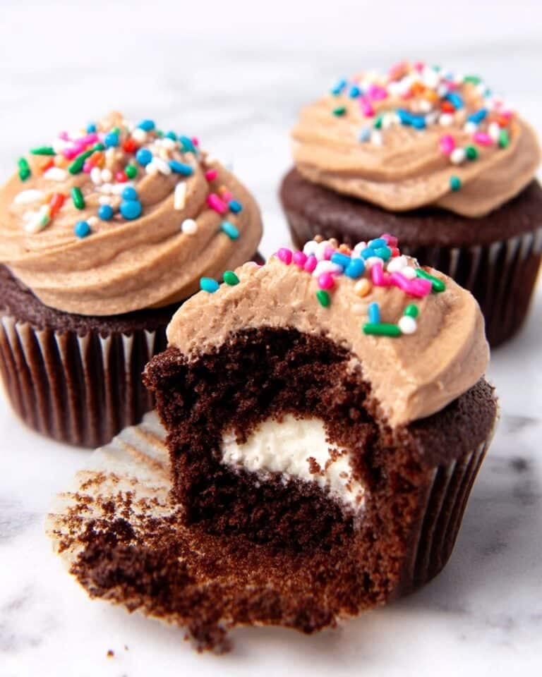 Marshmallow Stuffed Chocolate Cupcakes Recipe