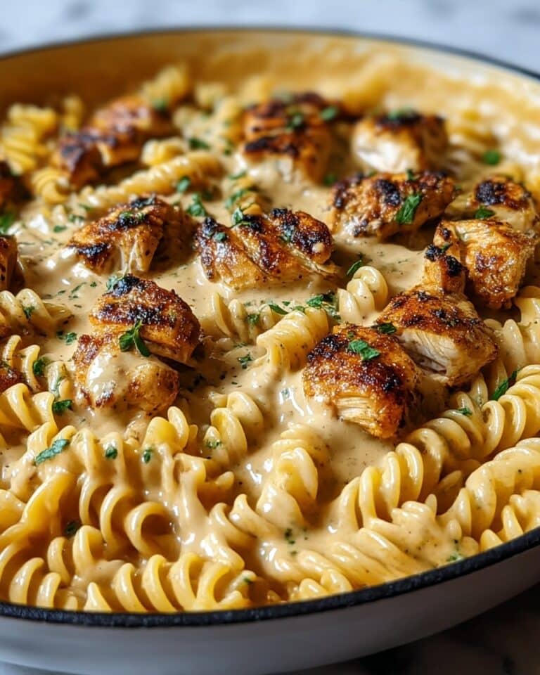 Cheesy Cajun Garlic Chicken Rotini Skillet Recipe