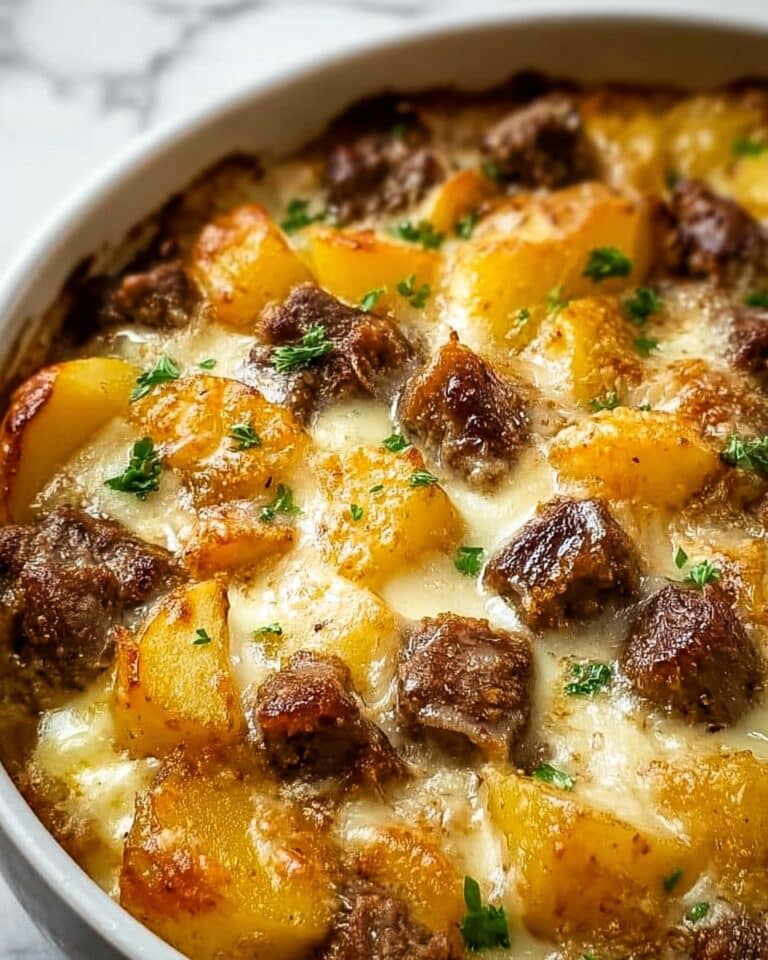 Slow Cooker Steak and Cheddar Potato Casserole Recipe