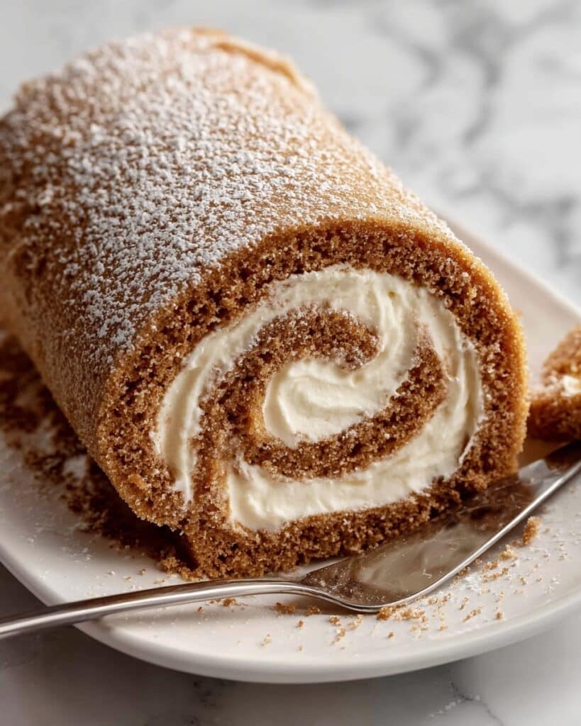 Fall Pumpkin Spice Roll Cake Recipe