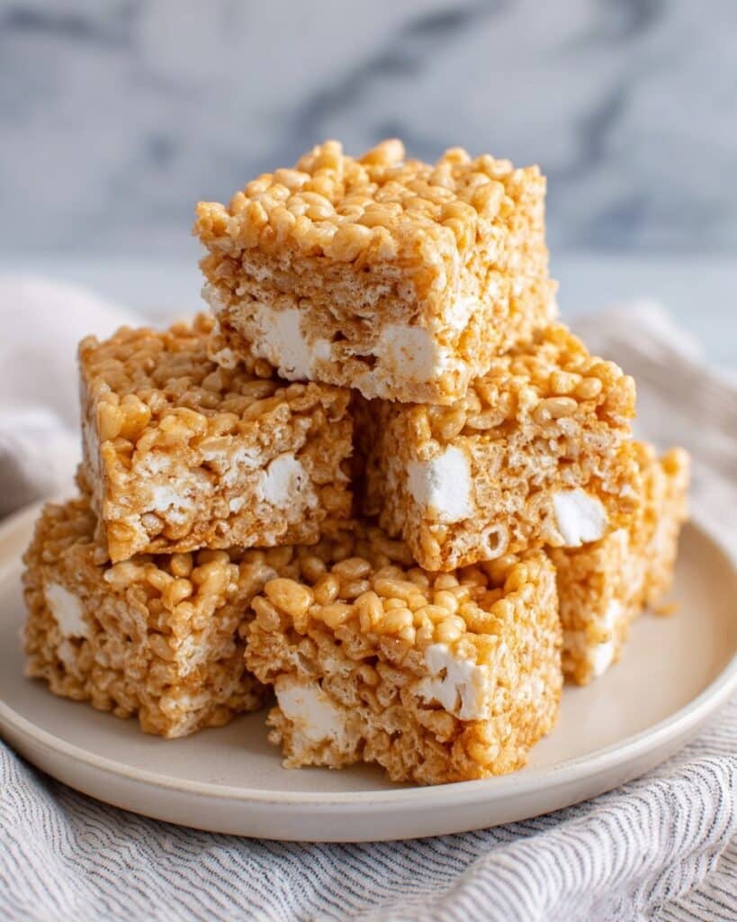 Peanut Butter Rice Krispie Treats with Chocolate Swirl Recipe