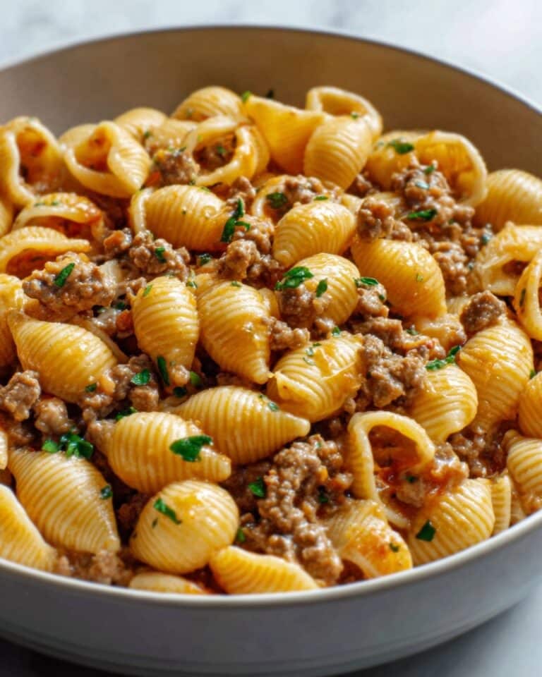 Creamy Beef and Shells Recipe