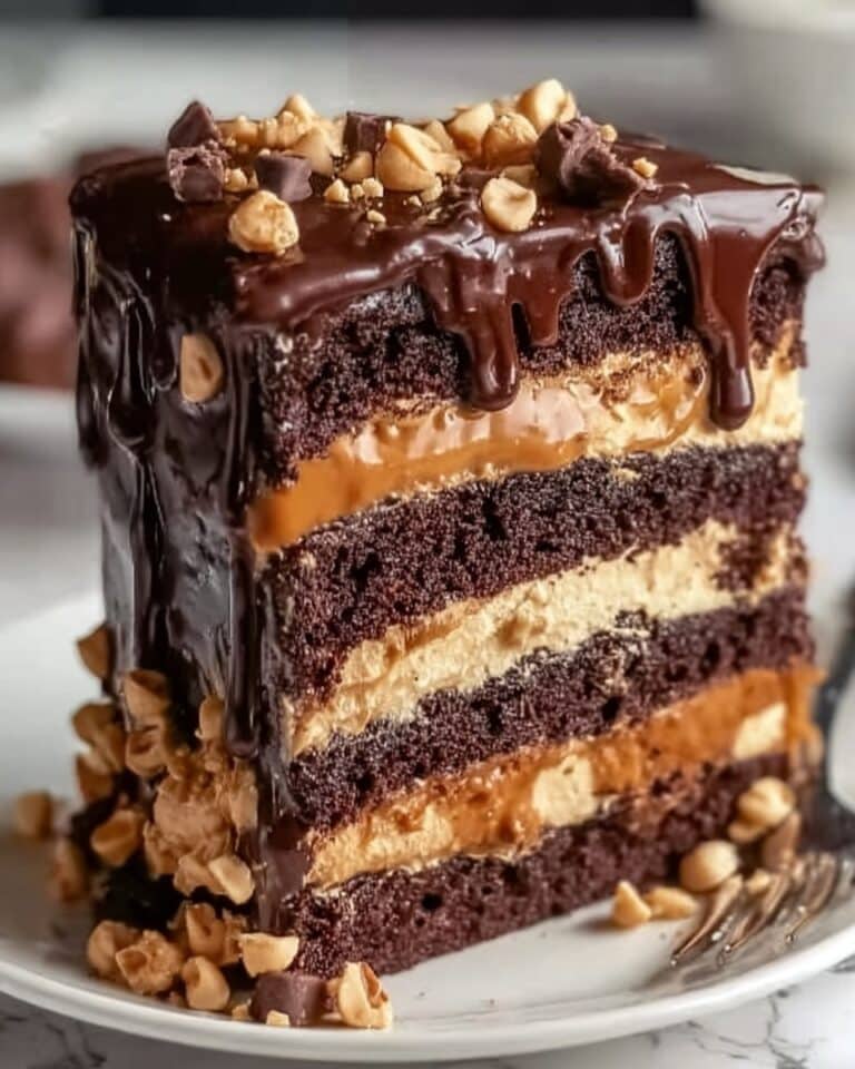 Heavenly Chocolate Peanut Butter Ooey Gooey Cake Recipe