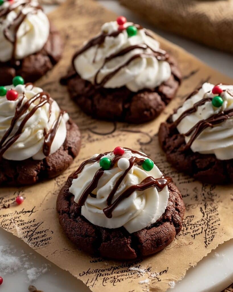 Hot Cocoa Cookies with Marshmallow Frosting Recipe