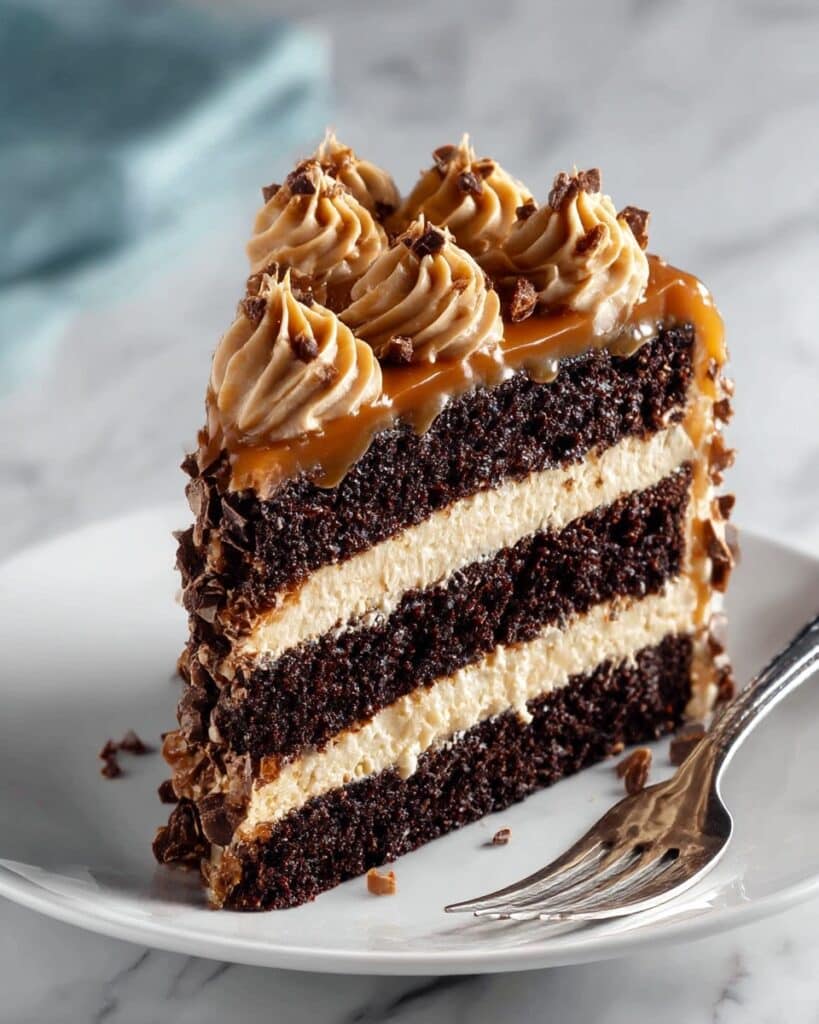 Chocolate Caramel Toffee Crunch Cake Recipe