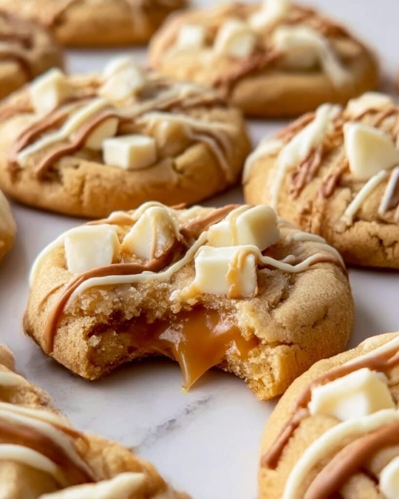 Irresistible White Chocolate Caramel Cookies Recipe