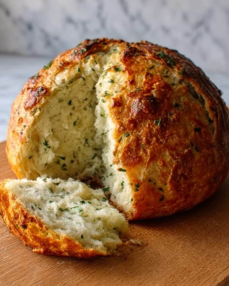 Garlic Herb Dutch Oven Bread Recipe