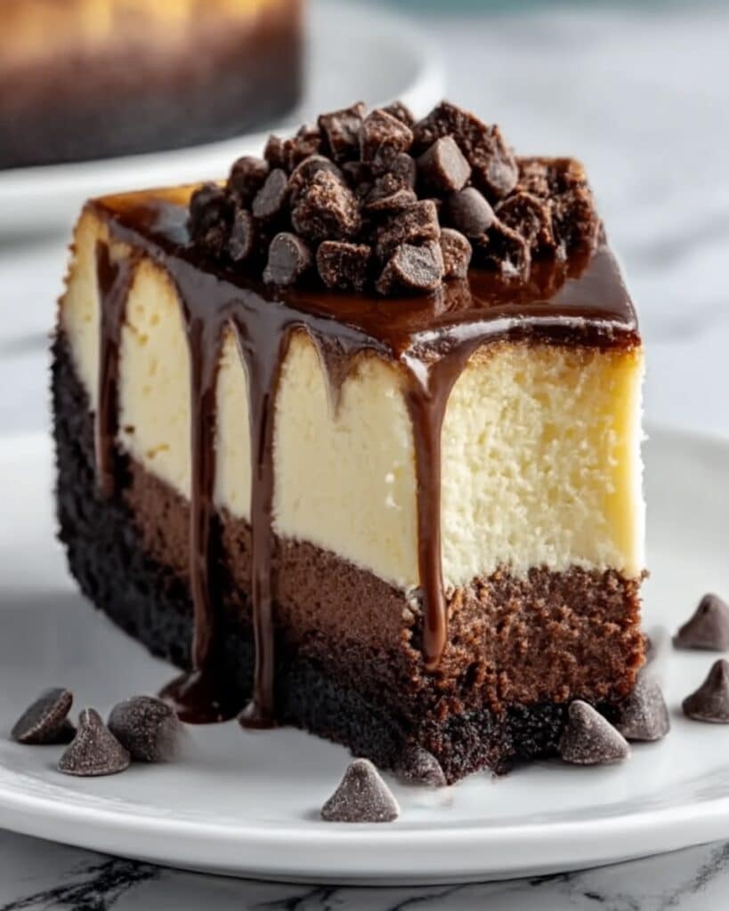 Fudgy Brownie Bottom Cheesecake Recipe
