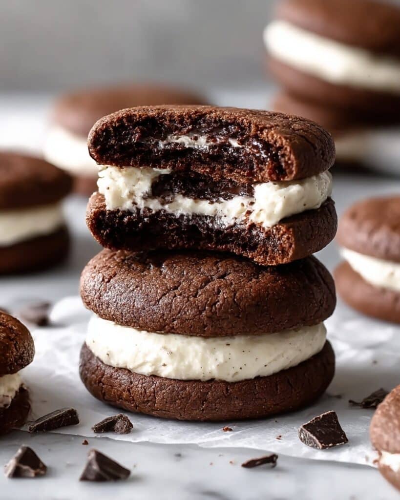 Brownie Cookie Sandwiches with Cookie Dough Buttercream Recipe