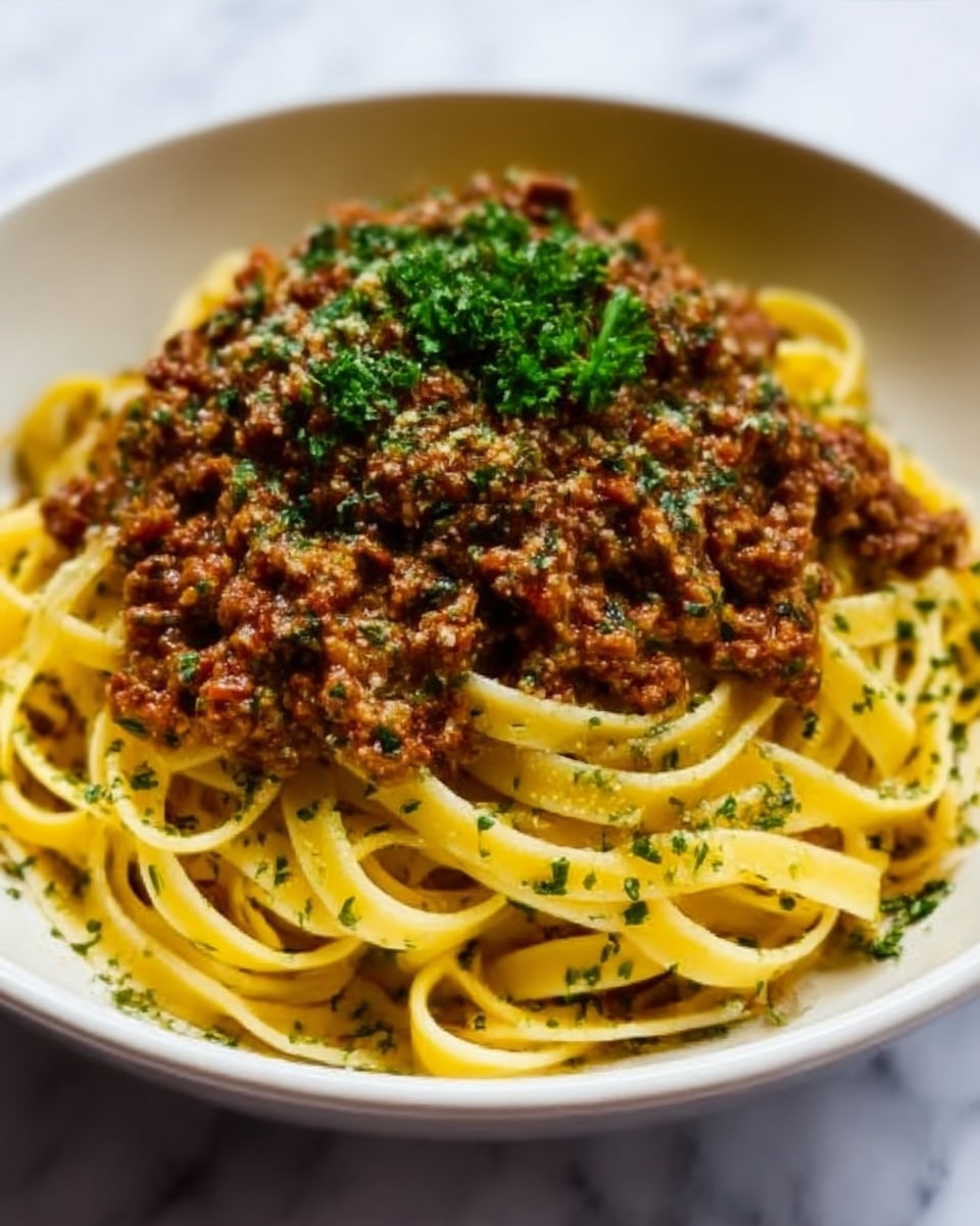 Creamy Parmesan Beef Linguine with Garlic Butter Sauce Recipe