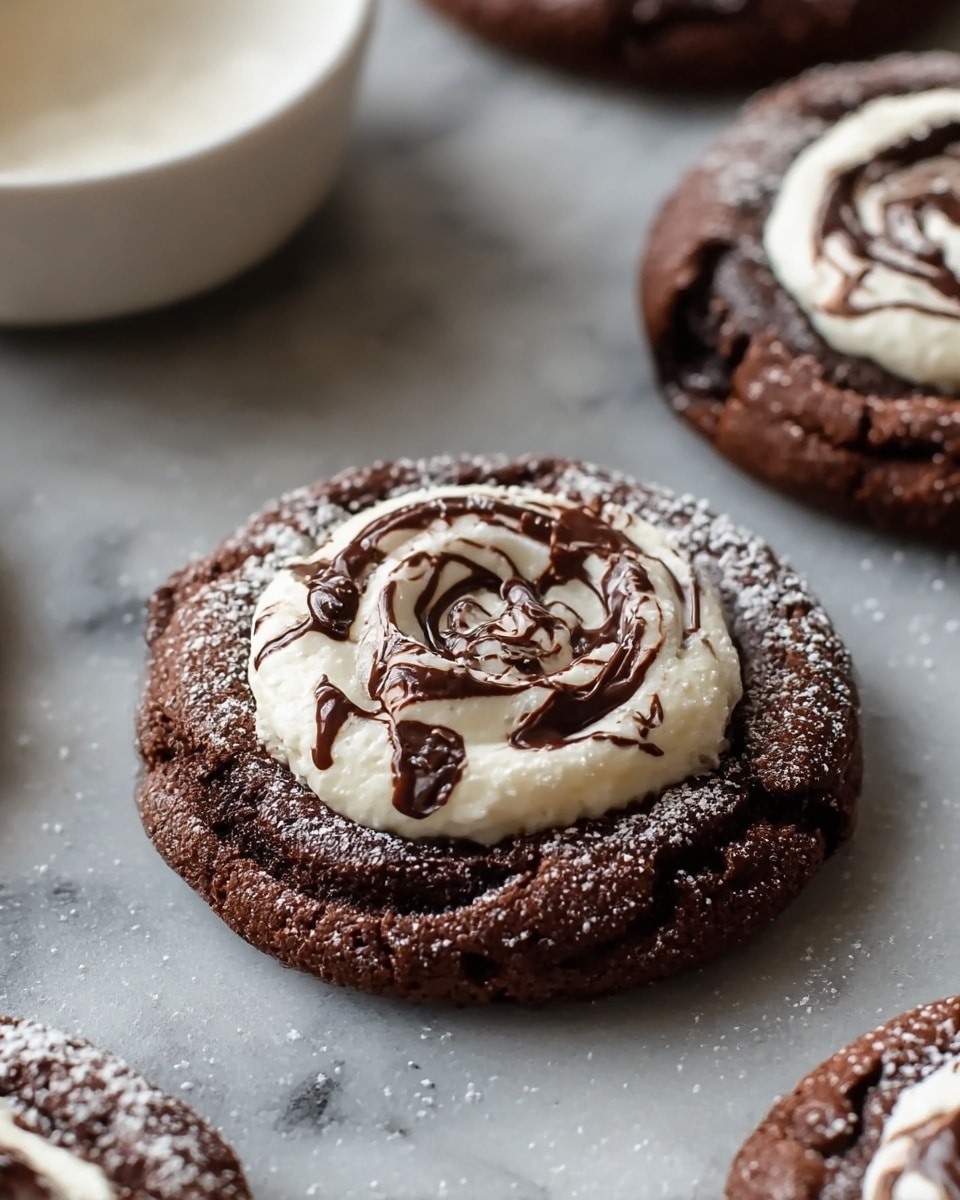 Rich Hot Chocolate Cookies with Marshmallow Swirl Recipe