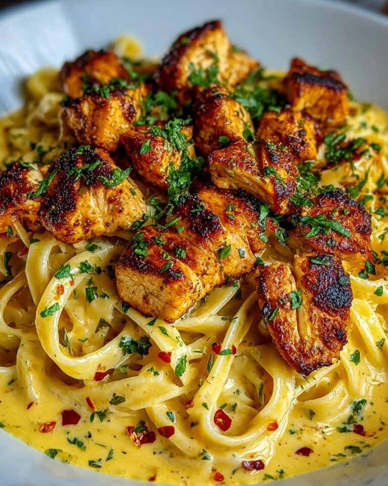 Indulgent Creamy Mozzarella Chicken Linguine in Garlic Cajun Butter Recipe