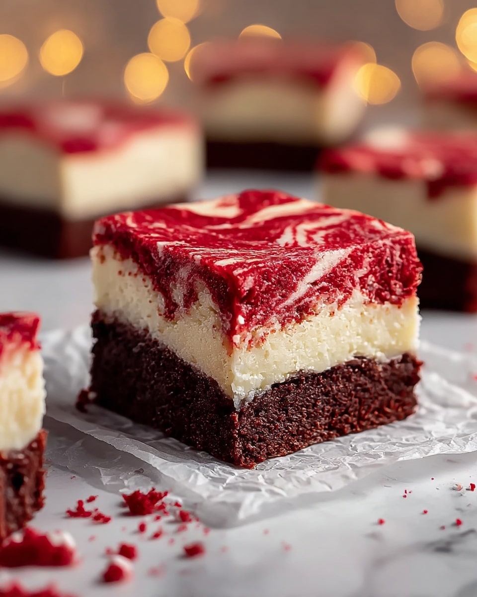 Classic Red Velvet Brownies with Cheesecake Layer Recipe