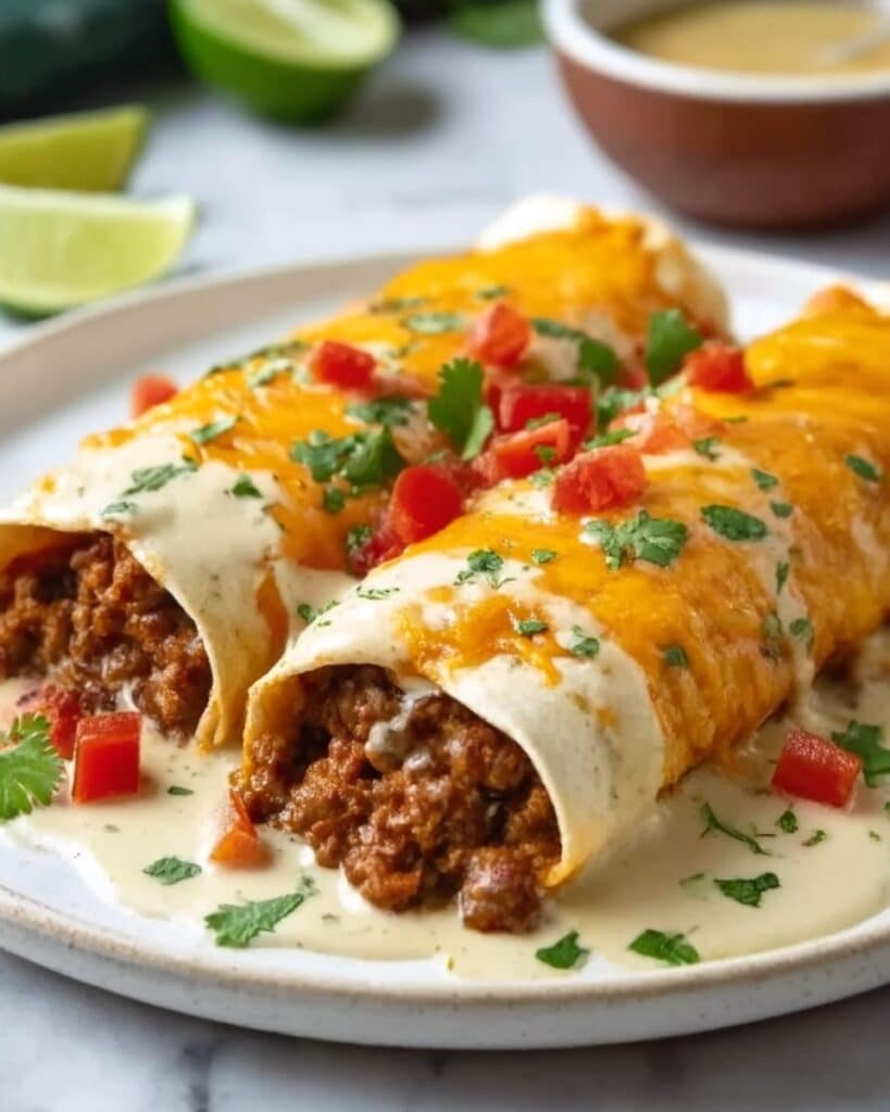 Jalapeño Popper Cheesy Chicken Enchiladas Recipe