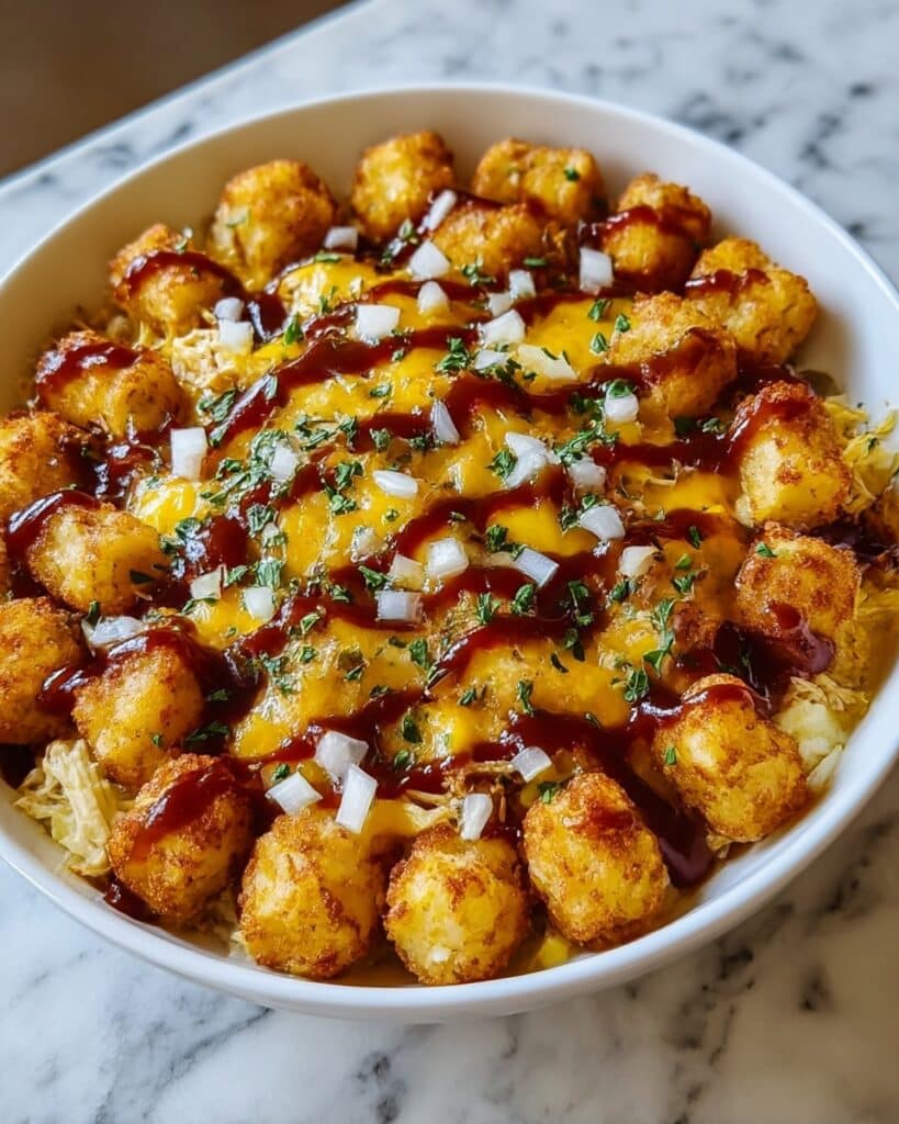BBQ Chicken Tater Tot Casserole Recipe